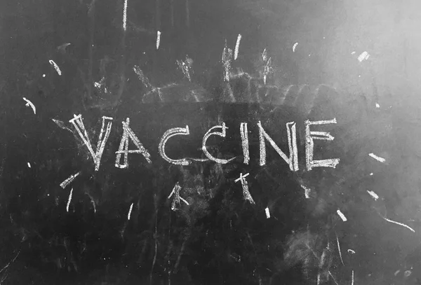 Vacuna Escrita Mano Pizarra Como Archivo Jpg — Foto de Stock