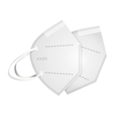 Solunum Koruyucu Maske - KN95 - EPS 10 Dosyası Olarak Simge