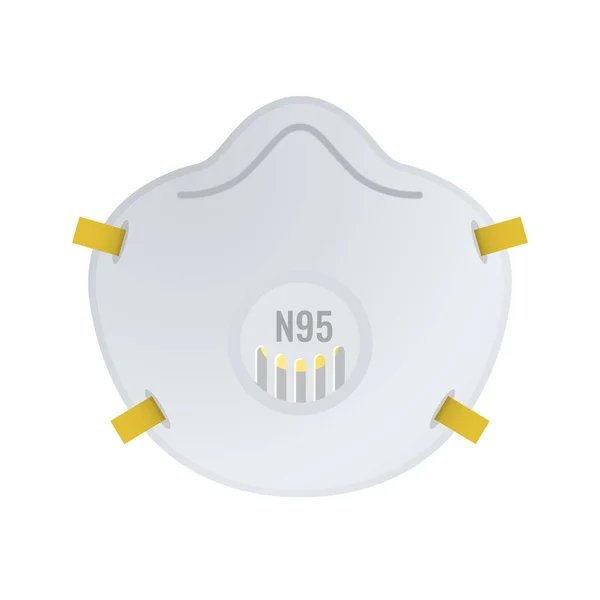 Masque Protection Respiratoire N95 Icône Tant Que Fichier Eps — Image vectorielle