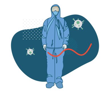 Doktorlar için Kişisel Koruyucu Ekipman - EPS 10 Dosyası Olarak Simge