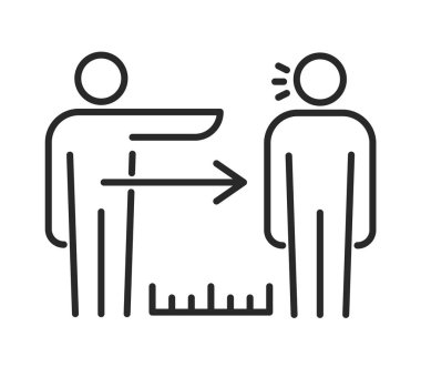 Topluluktaki Sosyal Mesafe - EPS 10 Dosyası Olarak Simge