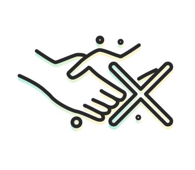 El sıkışmaktan kaçının - EPS 10 dosyası olarak simge