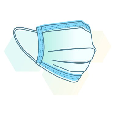 Solunum Koruyucu Maske - Non Wooven - EPS 10 Dosyası Olarak Simge