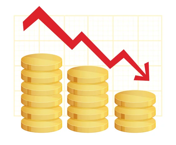 Severe Economic Slowdown Illustration Eps File — Stock Vector