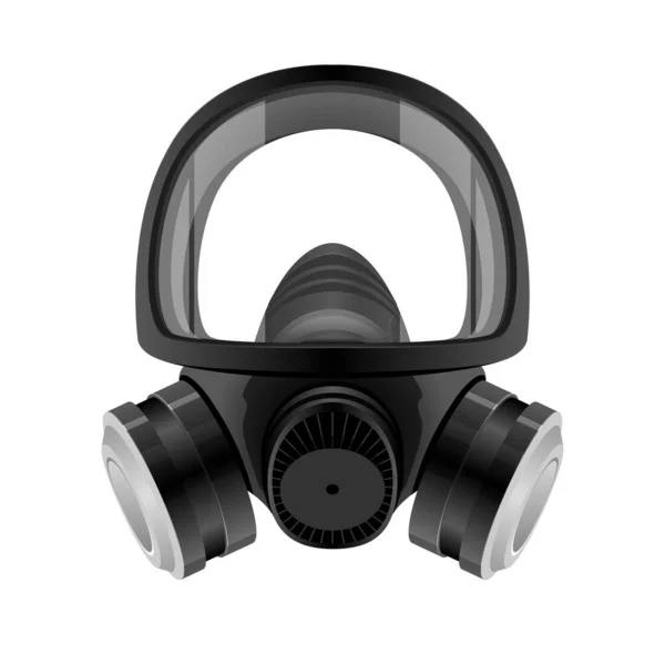 全脸工业级呼吸防护面罩 Eps 10文件图标 — 图库矢量图片