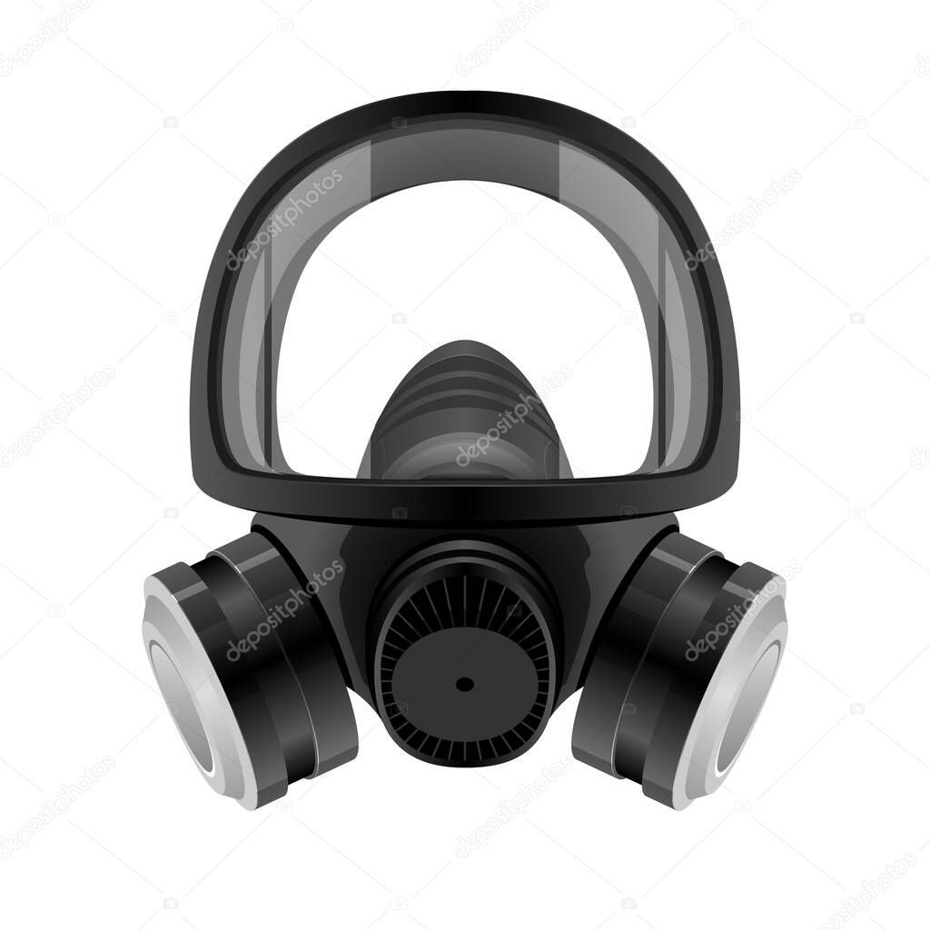 Full Face Industrial Grade Respiratory Protective Mask - Icon as EPS 10 File