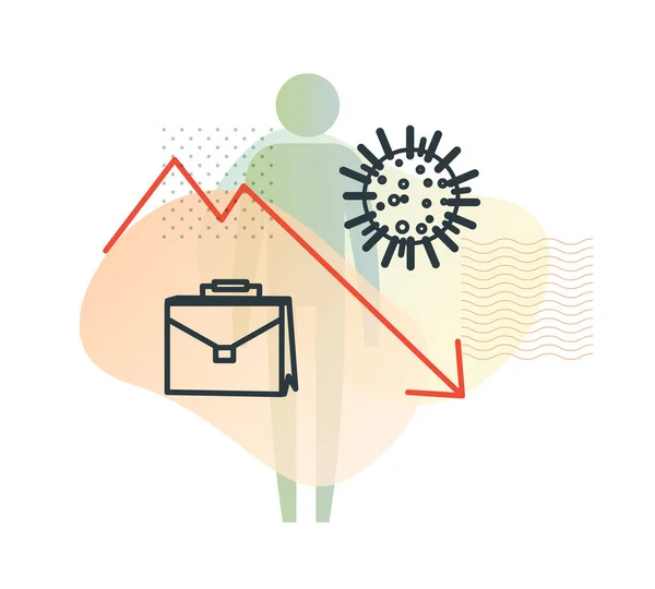 Impacto Coronavírus Trabalho Contratação Impacted Ilustração Como Arquivo Eps — Vetor de Stock