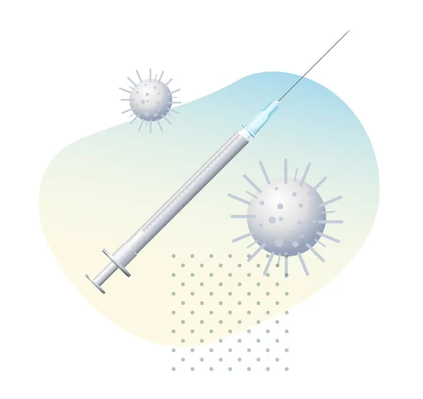 Novel Coronavirus 2019 Ncov Vacinação Ilustração Como Arquivo Eps — Vetor de Stock