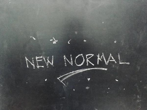 New Normal Hand Written Blackboard Jpg File — Stock Photo, Image