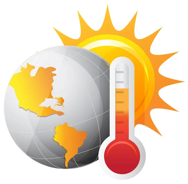 Ikone Der Globalen Erwärmung Als Eps Datei — Stockvektor