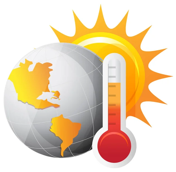 Global Uppvärmningsikon Som Eps Fil — Stock vektor