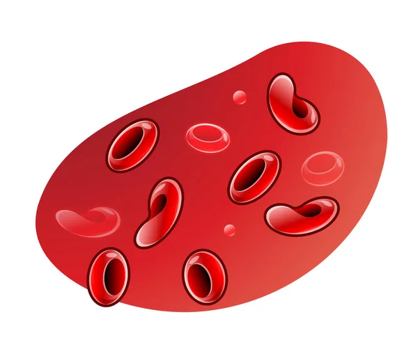 Eps 10ファイルとしての赤血球アイコンストックイラスト — ストックベクタ