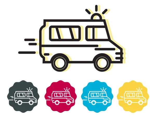 Icono Vehículo Ambulancia Ilustración Como Eps Fiile — Vector de stock