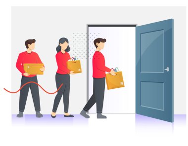 Mass Off - İş Kayıpları - Çalışanın Taşınması - Görüntü: EPS 10 Dosyası