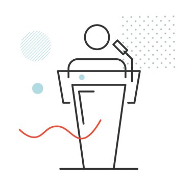 Podyum Sözcüsü - EPS 10 Dosyası Olarak Stok Simgesi