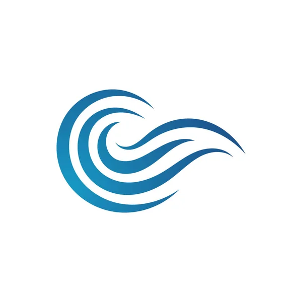 Ocean Water Waves logo Diseño Vector Plantilla ilustraciones — Archivo Imágenes Vectoriales