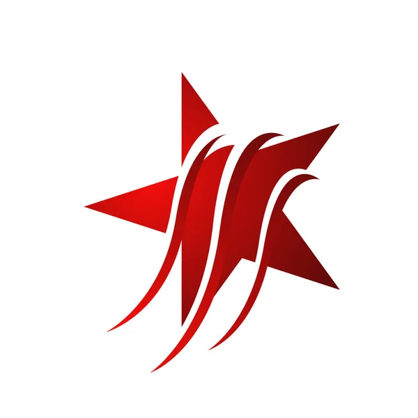 Abstracto estrella fugaz logo vector icono decorativo y creativo — Vector de stock