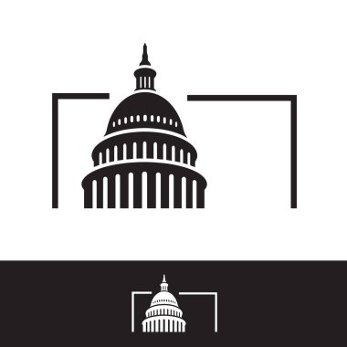 yaratıcı basit amerikan capitol bina vektör logo tasarımı