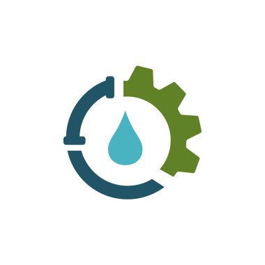 sıhhi tesisat ve su tamir malzemeleri sistemleri drenaj logo tasarımı ve