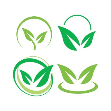 Eko yeşil logo. çevre dostu vektör illüstrasyon bir Environmenta