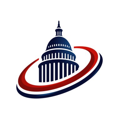 yaratıcı basit amerikan capitol bina vektör logo tasarımı