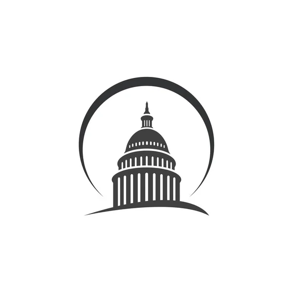 Premium kreativní orientační bod Capitol stavební logo design IC — Stockový vektor