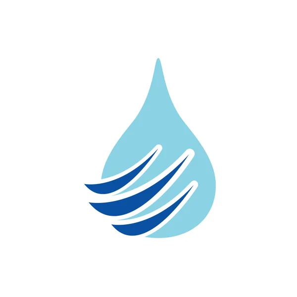 Gota de agua Gotita de agua Logotipo ecológico mineral diseño natural vector t — Archivo Imágenes Vectoriales
