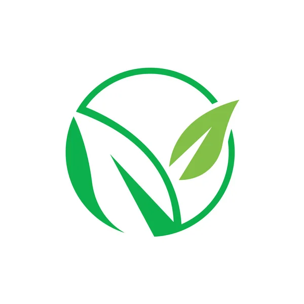 Logotipo verde Eco. eco friendly vetor ilustração um Environmenta — Vetor de Stock