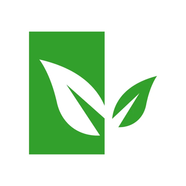 Logotipo verde Eco. eco friendly vetor ilustração um Environmenta — Vetor de Stock