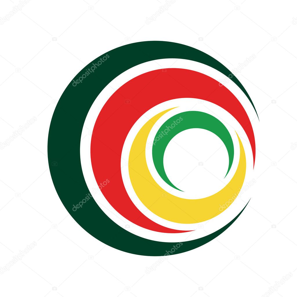 Geometric technology web rings vector abstract circle logo design graphic element template
