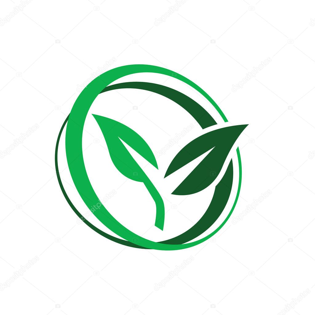 Eco green vector. Eco friendly icon. Recycle logo vector. Packaging Renewable symbol. Green Environmentally sign