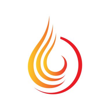 Yangın alevleri vektör simgeleri vektör logo tasarımı beyaz arka planda