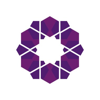 soyut Yuvarlak amblem çiçek logo tasarımı bir daire n doğrusal st