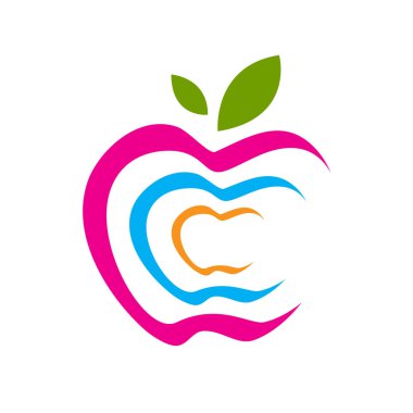 Doğa grafik Soyut Apple Vektör Tasarım simgesi İllüstrasyon