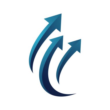 Şık Soyut Ok logosu tasarım vektör simgesi şablonu