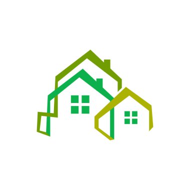 kavramı ve daire ev emlak logo tasarım vektör ho fikri