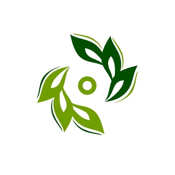 녹색 생태 친화적 인 로고 벡터 재활용 기호 개념 그랩 — 스톡 벡터