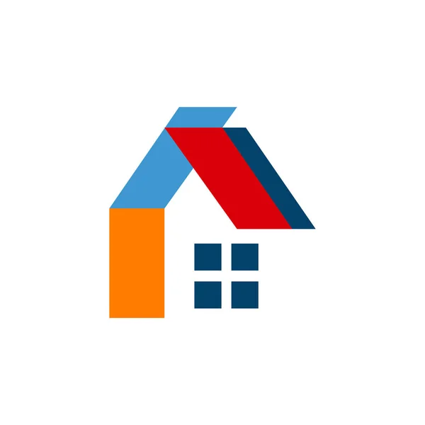 Concept et idée de maison d'appartement immobilier logo conception vecteur ho — Image vectorielle
