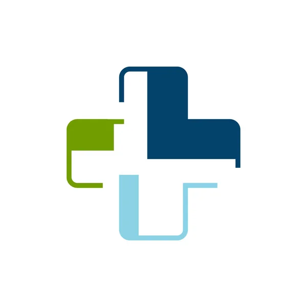 Logo médical design. logo soins de santé. pharmacie vecto de soins de santé — Image vectorielle
