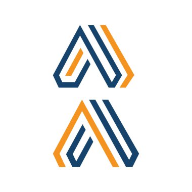Letter A Logos modern üçgen logo vektör ilham
