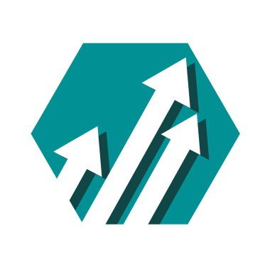 Şık Yaratıcı Soyut Ok logosu vektör simgesi şablonu