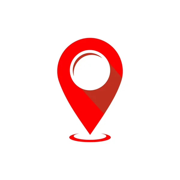 Diseño del logotipo del vector del icono GPS. Icono de puntero de mapa. Símbolo de ubicación del pin — Vector de stock