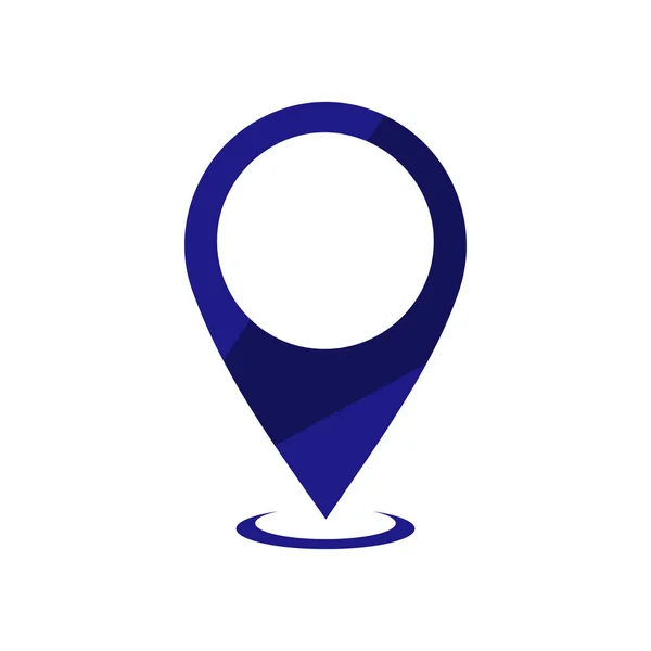 Diseño del logotipo del vector del icono GPS. Icono de puntero de mapa. Símbolo de ubicación del pin — Vector de stock