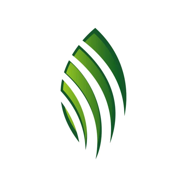 Natur enkel och modern grön Leaf logo vektorelement — Stock vektor