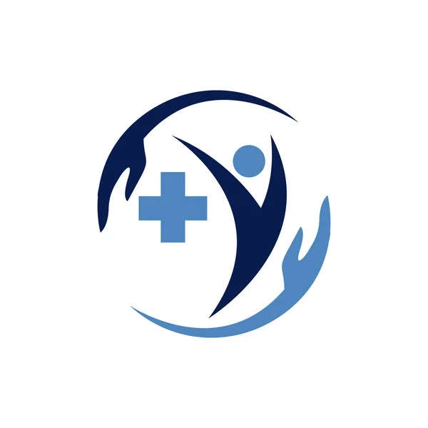 Ikona wektora medycznego logo opieki zdrowotnej dla pogotowia szpitalnego Pharm — Wektor stockowy