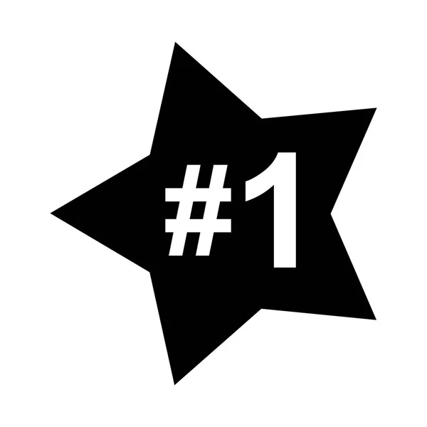 Numéro 1 une icône logo design pour champion gagnant leader design — Image vectorielle