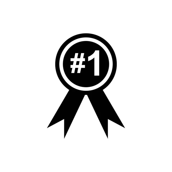 Número 1 un icono de diseño de logotipo para campeón ganador líder de diseño — Vector de stock