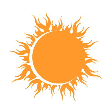 sarı güneş patlaması yıldız sembolü Güneş simgesi logo tasarım vektör illustr