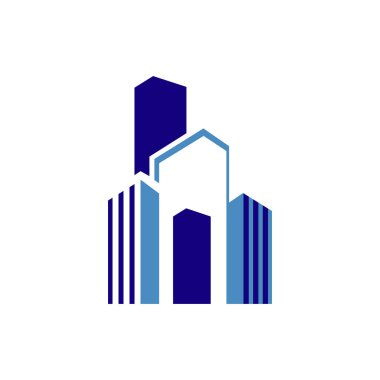 Logo tasarım vektör illüstrasyon bina Modern yaratıcı fikir