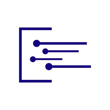 Düz Modern Bağlantı Nokta logo tasarımı. Bağlı daire logosu v